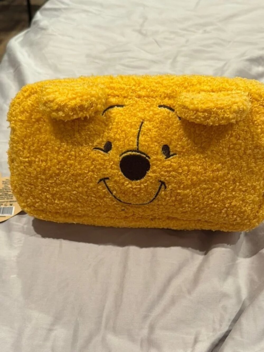 Disney Winnie the Pooh fuzzy cosmetic makeup bag NWT